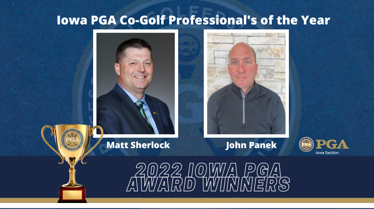Sherlock & Panek Named 2022 Iowa PGA Co-Golf Professional's of the Year -  Iowa PGA Section